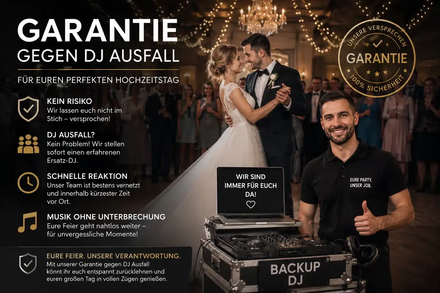 DJ Ausfallsicherheit bei der Hochzeit 2026: Sorglos feiern